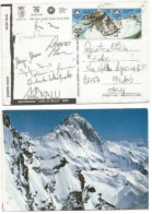 Mountaineering Himalaya Nepal Makalu West Face Città Lecco Italy Exp.1991 Official Pcard 15oct91 With 7 Handsigns - Mountaineering, Alpinism