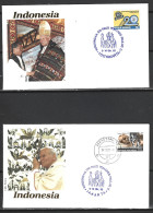 INDONESIE. 2 Enveloppes Commémoratives De 1989. Pape Jean-Paul II En Indonésie. - Popes