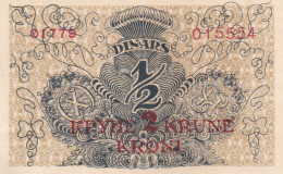 1/2 Dinara Overprint 2 Krune 1919 !!! SCARCE UNC !!! SHS Yugoslavia - Jugoslawien