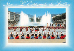 NICE Les Nouveaux Jardins Danse Du Groupe Folklorique LOU CAIREU NICART L Esplanade Du Paillon 3(scan Recto-verso) MA817 - Parcs Et Jardins
