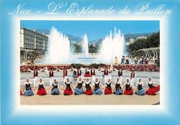 NICE Les Nouveaux Jardins Danse Du Groupe Folklorique LOU CAIREU NICART L Esplanade Du Paillon 3(scan Recto-verso) MA817 - Parques, Jardines