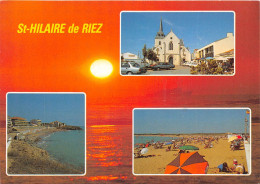 SAINT HILAIRE DE RIEZ La Place De L Eglise La Plage De Sion 22(scan Recto-verso) MA898 - Saint Hilaire De Riez