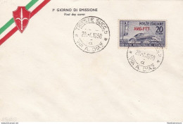 1950 TRIESTE A - N° 70 Su Busta Primo Giorno NON VIAGGIATA - Andere & Zonder Classificatie