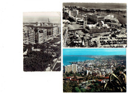 Lot 3 Cpm - Algérie - ALGER - Panorama Bld Laferrière Place Du Gouvernement - Alger