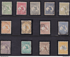 1913 AUSTRALIA, Kangaroos SG N. 1/13+6a 13 Values USED - Otros & Sin Clasificación