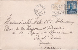 Etats-Unis --1928--lettre BOSTON (Mass) Pour SAINT DENIS (France).timbre,cachet Mécanique  2 DEC 1928 - Briefe U. Dokumente