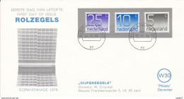 NEDERLAND Netherlands FDC 1976 Rolzegels - Cuadernillos