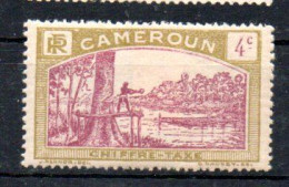 CAMEROUN - 1925 - TIMBRE TAXE - REVENUE STAMP - ABATTAGE D'UN ACAJOU - CHOPPING A TREE - 4ç - - Ungebraucht