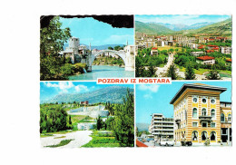 Cpm - Mostar Ville En Bosnie-Herzégovine - Multivues - Voiture Coccinelle WV - Immeuble - Bosnie-Herzegovine