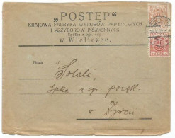 Poland Polska Local Cover Welicka With Coat Of Arms Z.10+ Z.15 - Briefe U. Dokumente