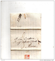 1848 LETTERA CON ANNULLO RIETI + ROMA IN ROSSO - ...-1850 Préphilatélie