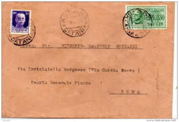 1936 LETTERA CON ANNULLO ADRANO CATANIA - Express Mail