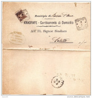 1901 LETTERA CON ANNULLO LEGNAGO VERONA + COMUNALE DI BOSCHI S.ANNA - DENTELLATURA SPOSTATA - Marcophilia