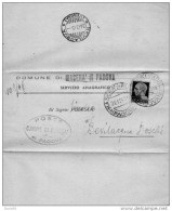 1945    LETTERA  CON ANNULLO MASERA DI PADOVA - Storia Postale