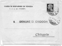 1945    LETTERA  CON ANNULLO CHIOGGIA VENEZIA - Marcofilie