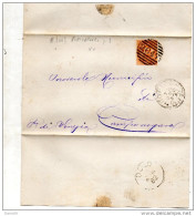 1883  LETTERA   CON ANNULLO NUMERALE PORTOGRUARO VENEZIA - Marcophilie