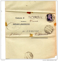 1945 LETTERA  CON ANNULLO SORGA VERONA + VIGASIO - Poststempel