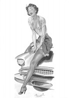 Illustrateur - Pierre Laurent BRENOT - Pin-up - Bas, Porte-Jarretelles, Automobile - Pin-Ups