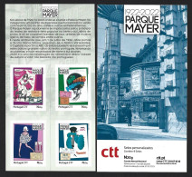 Sheet 4 Stamps 100 Years Parque Mayer, Lisbon. Cinema, Theater. Maria Vitória Theatre, Abc Capitólio. Films. Show Rooms - Hotels, Restaurants & Cafés