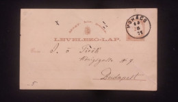 O) HUNGARY, MOHACS, POSTAL STATIONERY, LEVELEZO, CIRCULATED TO BUDAPEST - Sonstige & Ohne Zuordnung
