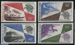 Chad 1974 UPU Centenary 4v, Mint NH, Transport - U.P.U. - Aircraft & Aviation - Railways - Space Exploration - Other & Unclassified