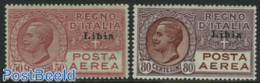 Italian Lybia 1928 Airmail 2v, Mint NH - Libye