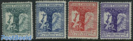 Italian Lybia 1928 Cyrenaica, Africa Association 4v, Unused (hinged), Nature - Transport - Trees & Forests - Ships And.. - Rotary, Lions Club