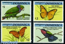 Dominica 1994 Endangered Birds & Butterflies 4v, Mint NH, Nature - Birds - Butterflies - Dominican Republic