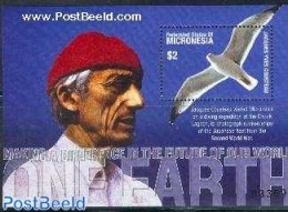 Micronesia 2001 One Earth, J. Cousteau S/s, Mint NH, Nature - Birds - Environment - Environment & Climate Protection