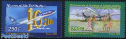 French Polynesia 2008 Civil Aviation 2v, Mint NH, Transport - Aircraft & Aviation - Unused Stamps
