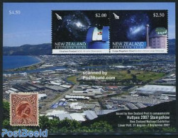 New Zealand 2007 Huttpex Stampshow S/s, Mint NH, Science - Astronomy - Stamps On Stamps - Ongebruikt