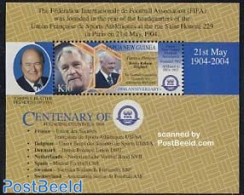 Papua New Guinea 2004 FIFA Centenary S/s, Bobby Robson, Mint NH, Sport - Football - Papua New Guinea