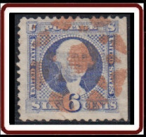 USA 1869 - N° 32 (YT) N° 115 (SC) Oblitéré En Rouge. - Used Stamps