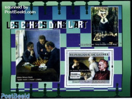 Guinea, Republic 2007 Chess In Art, Daumier S/s, Mint NH, Sport - Chess - Art - Paintings - Schaken