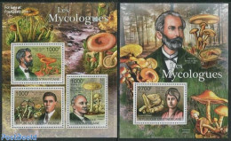 Central Africa 2011 Mycologists 2 S/s, Mint NH, Nature - Mushrooms - Champignons