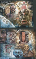 Central Africa 2012 Maya Civilisation 2 S/s, Mint NH, History - Science - Archaeology - Weights & Measures - Art - Scu.. - Archeologia