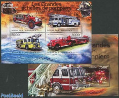 Burundi 2012 Fire Engines 2 S/s, Mint NH, Transport - Automobiles - Fire Fighters & Prevention - Automobili