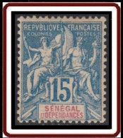 Sénégal 1887-1906 - N° 13 (YT) N° 13 (AM) Neuf *. - Unused Stamps