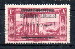 GRAND LIBAN - LEBANON - FRENCH COLONIAL - 1928 - BAALBECK - ARCHITECTURE - 1 - Oblitéré - Used - Surcharge - Overpr - Gebraucht