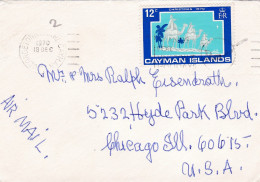 From Cayman Islands To USA - 1970 - Cayman (Isole)