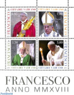 Vatican 2018 Pontification, Pope Francis 4v, M/s, Mint NH - Nuovi