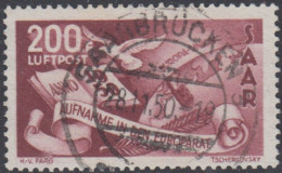 Sarre 1947-1956 - Poste Aérienne N° 13 (YT) N° 13 (AM) Oblitéré. - Airmail