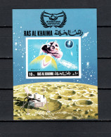 Ras Al Khaima 1969 Space Research S/s Imperf. MNH - Asie