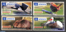 Romania 2021 Danube Delta, UNESCO 4v, Mint NH, History - Nature - Unesco - Animals (others & Mixed) - Birds - Nuovi