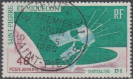 Saint-Pierre Et Miquelon 1940-1957 - Poste Aérienne N° 35 (YT) N° 33 (AM) Oblitéré 1er Jour. - Used Stamps