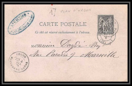 114398 Entier Postal Stationery Carte Postale (postcard) Bouches Du Rhone Boite Urbaine A Plan-d'Orgon Sage Marseille 18 - Standard Postcards & Stamped On Demand (before 1995)