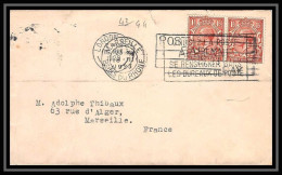 115601 Lettre Cover Bouches Du Rhone Grande Bretagne Great Britain P Marseille Flier Secap Utilisez La Poste Aérienne 19 - Covers & Documents