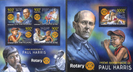 Central Africa 2013 Rotary 2 S/s, Mint NH, Health - Various - Health - Rotary - Rotary, Lions Club