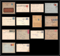 115639 Lot De 13 Lettres Cover Bouches Du Rhone Marseille Flier Secap Krag Carte Postale (postcard) Etranger.. - Collections