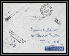 115333 Lettre Cover Bouches Du Rhone Commissariat Des Bases De L'air Marseille A6 Pour Toulon 1952 - 1960-.... Storia Postale